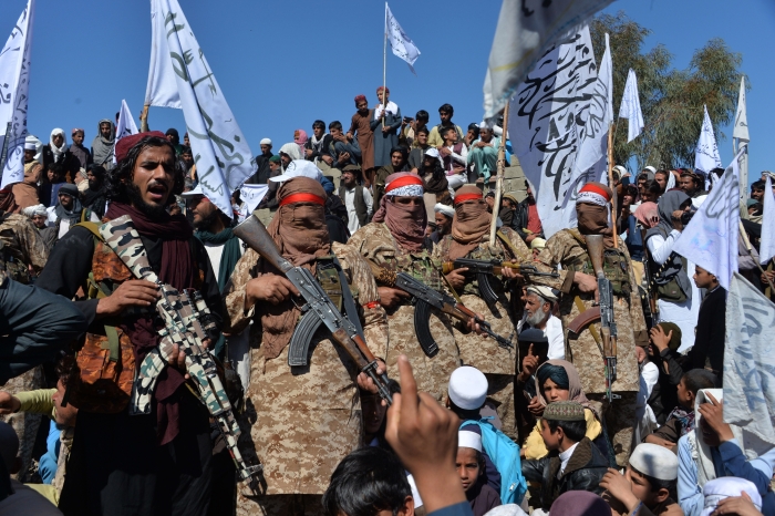 Taliban fighters in Kabul, Afghanistan.  (Getty Images) 