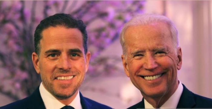 Hunter Biden and President Joe Biden (D). (Screenshot) 